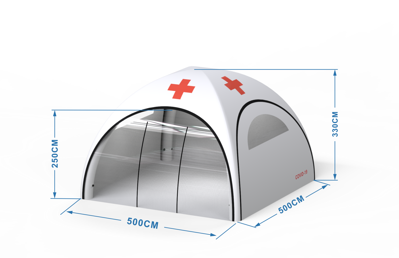 5m*5m Inflatable medical tent